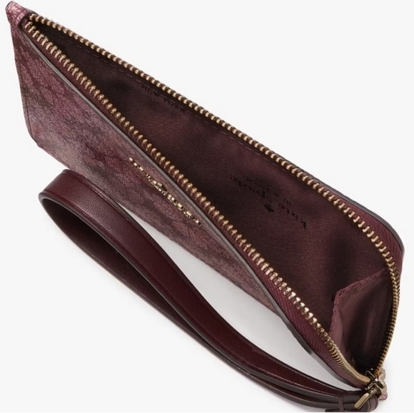 🔹️Kate Spade🔹️ Lucy Grenache PURPLE  Multi Small L Zip Wristlet - Picture 3 of 6